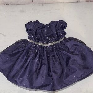 Purple Baby Dress with Silver Accents